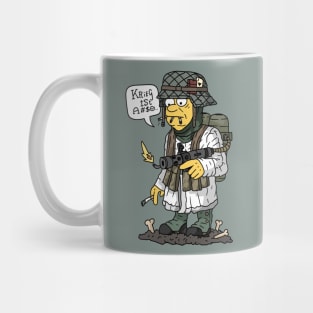 war is hell.. german flamethrower. Mug